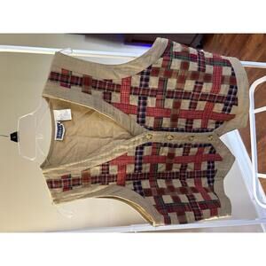 Erika & Co Vintage Cotton Patchwork Vest Large